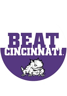 TCU Horned Frogs BEAT Cincinnati 3" Button - Purple