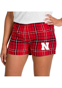 Womens Nebraska Cornhuskers Black Concepts Sport Ultimate Flannel Shorts