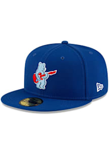 New Era Chicago Cubs Mens Blue 2025 Batting Practice Electric Bear Logo 59FIFTY Fitted Hat