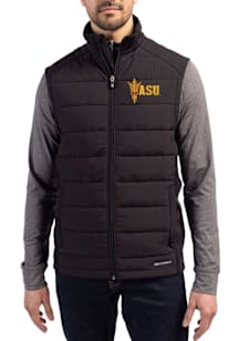 Cutter and Buck Arizona State Sun Devils Mens Black Evoke Sleeveless Jacket