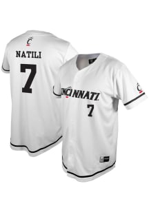 Jackson Natili Genuine Collective Mens White Cincinnati Bearcats NIL Jersey