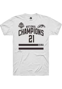 Ryan Kusler Rally Mens White Western Michigan Broncos NIL 2025 National Champions Shirzee Player T..