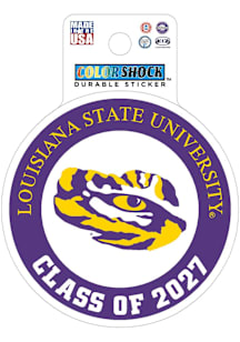 LSU Tigers Class of 2027 Durable Stickers - Purple