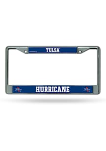 Tulsa Golden Hurricane Decal Chrome License Plate Frame - Silver