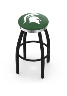 Black Michigan State Spartans Chrome Seat Pub Stool