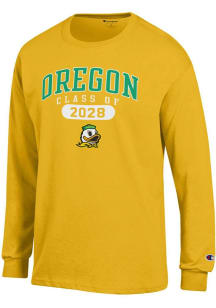 Mens Oregon Ducks Yellow Champion Class of 2028 Jersey Tee