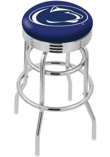 Black Penn State Nittany Lions Double-Ring Swivel Chrome Pub Stool