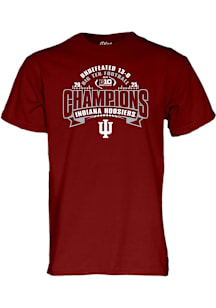 Blue 84 Indiana Hoosiers Crimson 2025 Big Ten Football Champions Undefeated 13-0 Short Sleeve T Sh..