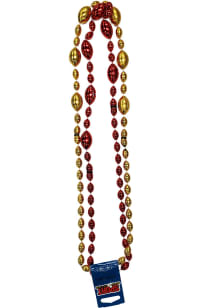 2pk Red and Gold Football Spirit Necklace