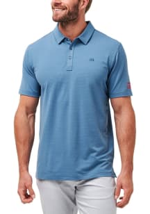 Travis Mathew Chicago Cubs Mens Blue Club Rules Short Sleeve Fashion Polo