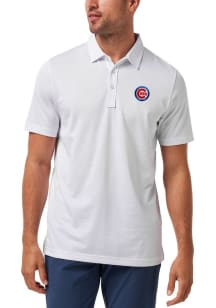 Travis Mathew Chicago Cubs Mens White Zinna Short Sleeve Fashion Polo