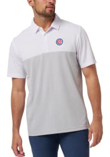 Travis Mathew Chicago Cubs Mens Grey Home Run Leader Short Sleeve Fashion Polo