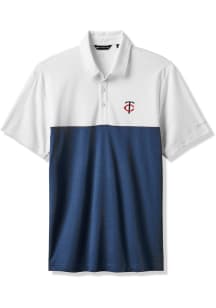 Travis Mathew Minnesota Twins Mens Navy Blue Home Run Leader Short Sleeve Polo