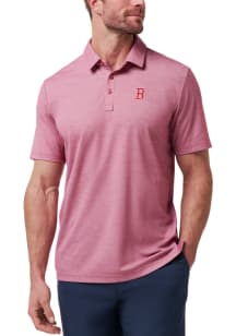 Travis Mathew Boston Red Sox Mens Red Playoff Pitch Short Sleeve Fashion Polo