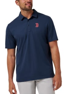 Travis Mathew Boston Red Sox Mens Navy Blue Playoff Pitch Short Sleeve Fashion Polo