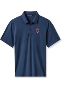 Travis Mathew Cleveland Guardians Mens Navy Blue Playoff Pitch Short Sleeve Polo