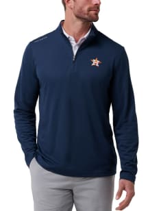 Travis Mathew Houston Astros Mens Navy Blue Time to Tailgate Long Sleeve Qtr Zip Pullover