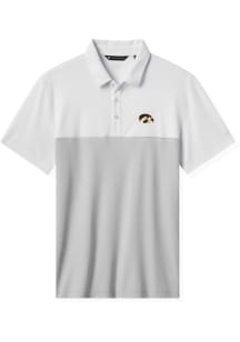 Mens Iowa Hawkeyes White Travis Mathew Drop Back Short Sleeve Fashion Polo