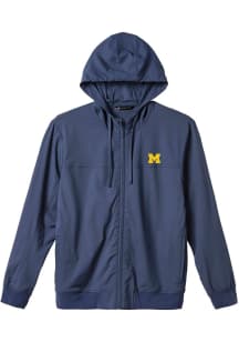 Mens Michigan Wolverines Navy Blue Travis Mathew Wanderlust Light Weight Jacket