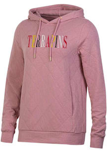 Maryland Terrapins Womens Red Quilted Hooded Sweatshirt