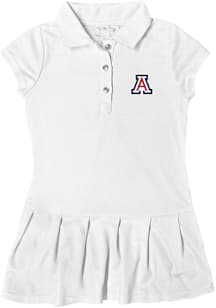 Arizona Wildcats Toddler Girls White Caroline Short Sleeve Dress