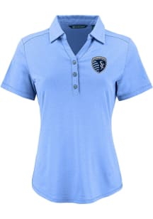 Cutter and Buck Sporting Kansas City Womens Light Blue Forge Eco Polo Short Sleeve Polo Shirt