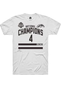 Robby Drazner Rally Mens White Western Michigan Broncos NIL 2025 National Champions Shirzee Player..