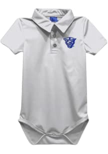 Vive La Fete Georgia State Panthers Baby White Team Short Sleeve One Piece Polo