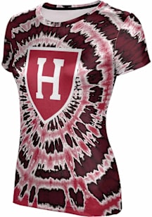 ProSphere Harvard Crimson Womens Crimson Tie Dye Short Sleeve T-Shirt