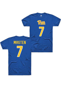 Izzy Masten Rally Mens Blue Pitt Panthers NIL Shirzees Player T Shirt