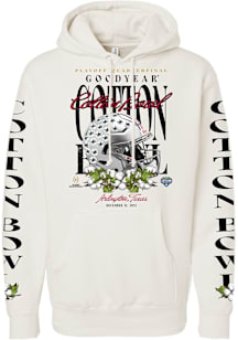 Something Inked Ohio State Buckeyes Mens Ivory 2025 Cotton Bowl Long Sleeve Hoodie