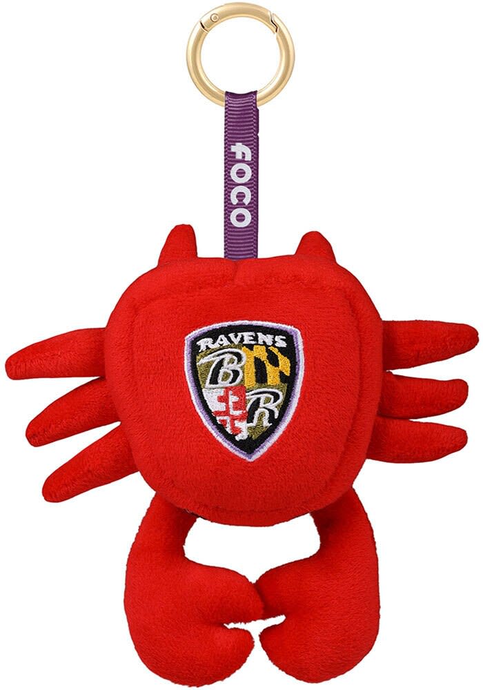 サプライ・アクセサリ・グッズ ra Baltimore Ravens DARKRED 6in Plush Food Backpack Clip Keychain
