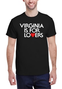 Virginia Black VA Is For Lovers Short Sleeve T Shirt