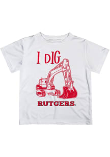 Youth Rutgers Scarlet Knights White Vive La Fete Excavator Short Sleeve T-Shirt