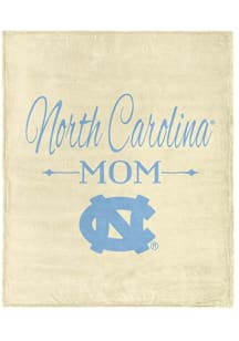 North Carolina Tar Heels Mom Silk Touch Fleece Blanket - White