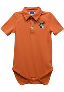 Vive La Fete Bowling Green Falcons Baby Orange Team Short Sleeve One Piece Polo