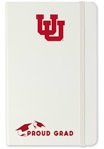 Utah Utes Proud Grad team logo Notebook and Folder - White