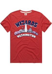 Homage Washington Wizards Red Skyline Short Sleeve Fashion T Shirt