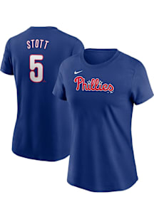 Bryson Stott Philadelphia Phillies Womens Navy Blue Player Player T-Shirt
