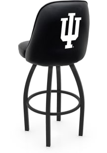 Black Indiana Hoosiers Padded Swivel Pub Stool