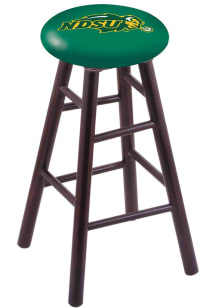 North Dakota State Bison Round Cushion Maple Pub Stool - Green