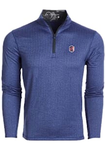 Greyson St Louis City SC Mens Navy Blue Tate Long Sleeve Qtr Zip Pullover