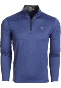 Greyson Dallas Cowboys Mens Navy Blue Tate Long Sleeve Qtr Zip Pullover