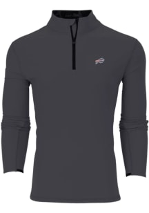 Greyson Buffalo Bills Mens Charcoal Tate Long Sleeve Qtr Zip Pullover