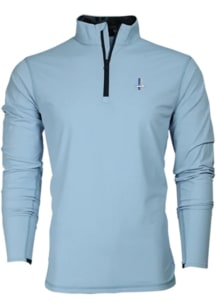 Greyson Detroit Lions Mens Light Blue Tate Long Sleeve Qtr Zip Pullover