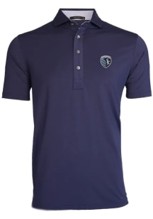 Greyson Sporting Kansas City Mens Navy Blue Tala Short Sleeve Fashion Polo