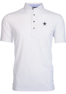 Greyson Dallas Cowboys Mens White Tala Short Sleeve Polo