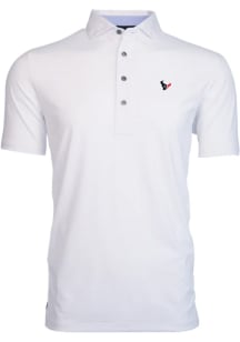 Greyson Houston Texans Mens White Tala Short Sleeve Polo