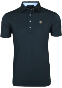 Greyson Minnesota Vikings Mens Black Tala Short Sleeve Polo