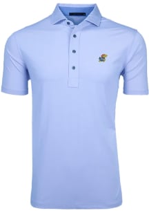 Greyson Kansas Jayhawks Mens Light Blue Tala Short Sleeve Fashion Polo